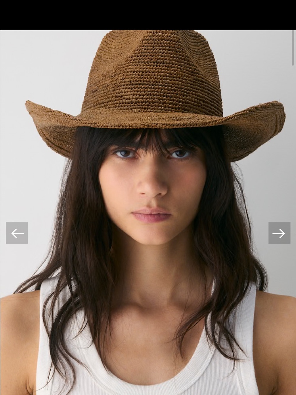 Aritzia Lasso Raffia Cowboy Hat - NWOT.